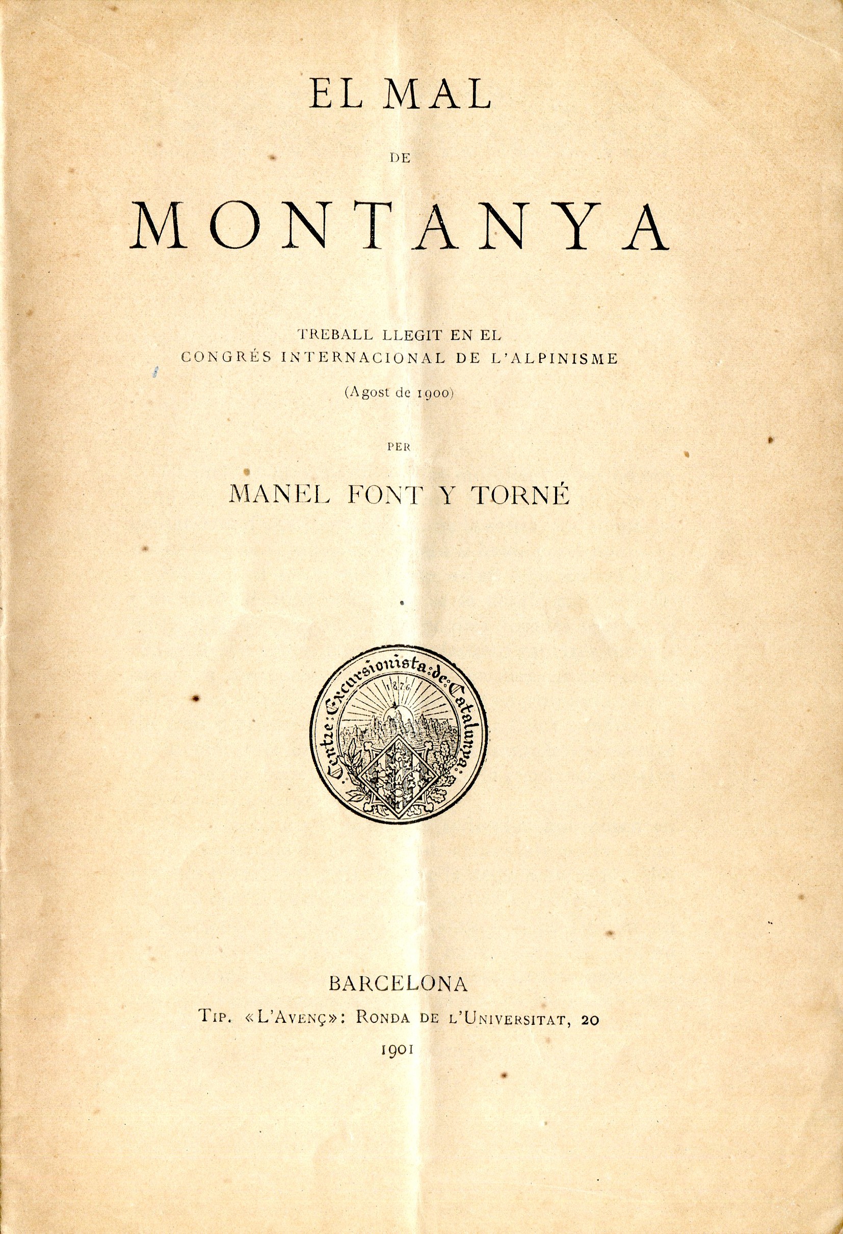 Mal de montanya, El : Treball llegit en el Congrés Internacional de l'Alpinisme: ( Agost 1900) - Miniatura 2